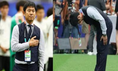 মাথা নত করে সমর্থকদের কাছে ক্ষমা চাইলেন জাপানের কোচ