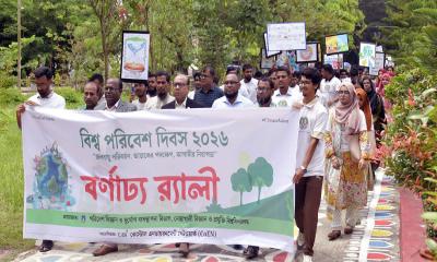 নোবিপ্রবিতে বিশ্ব পরিবেশ দিবস উপলক্ষ্যে র‍্যালি ও আলোচনা সভা