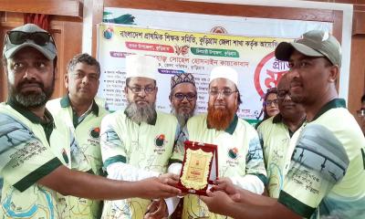 বাংলাদেশ প্রাথমিক শিক্ষক সমিতি ক্রিকেট ম্যাচে বিজয়ী কুড়িগ্রাম সদর উপজেলা