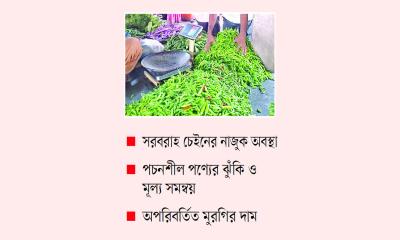 বৃষ্টির প্রভাবে কাঁচাবাজারে উত্তাপ