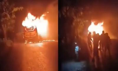 ফরিদপুরে বাসচাপায় ৫ জন নিহত, ৬ গাড়িতে আগুন