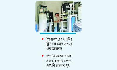 বন্ধ আড়াই কোটি টাকার পানি শোধনাগার