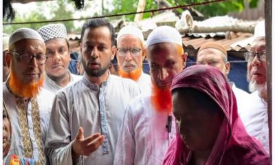 সান্তাহারে হত্যার শিকার শিশু রাকার পরিবারের পাশে জামায়াত নেতারা