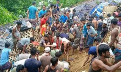 উখিয়ার রোহিঙ্গা ক্যাম্পে পাহাড়ধসে ৮ কিশোরী নিহত