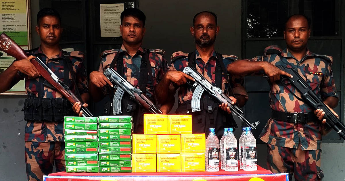 কুষ্টিয়ার দৌলতপুর সীমান্তে ৫৫ লাখ টাকার ভারতীয় মাদক উদ্ধার