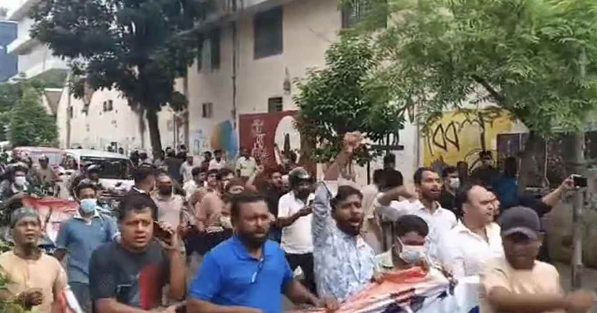 সাতসকালে ঢাকায় আওয়ামী লীগের বিক্ষোভ মিছিল