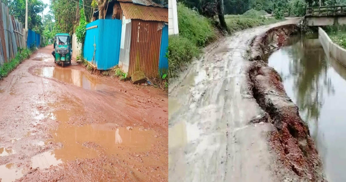 ৫ বছরেও শেষ হয়নি জোরারগঞ্জ-আবুরহাট সড়কের উন্নয়ন কাজ