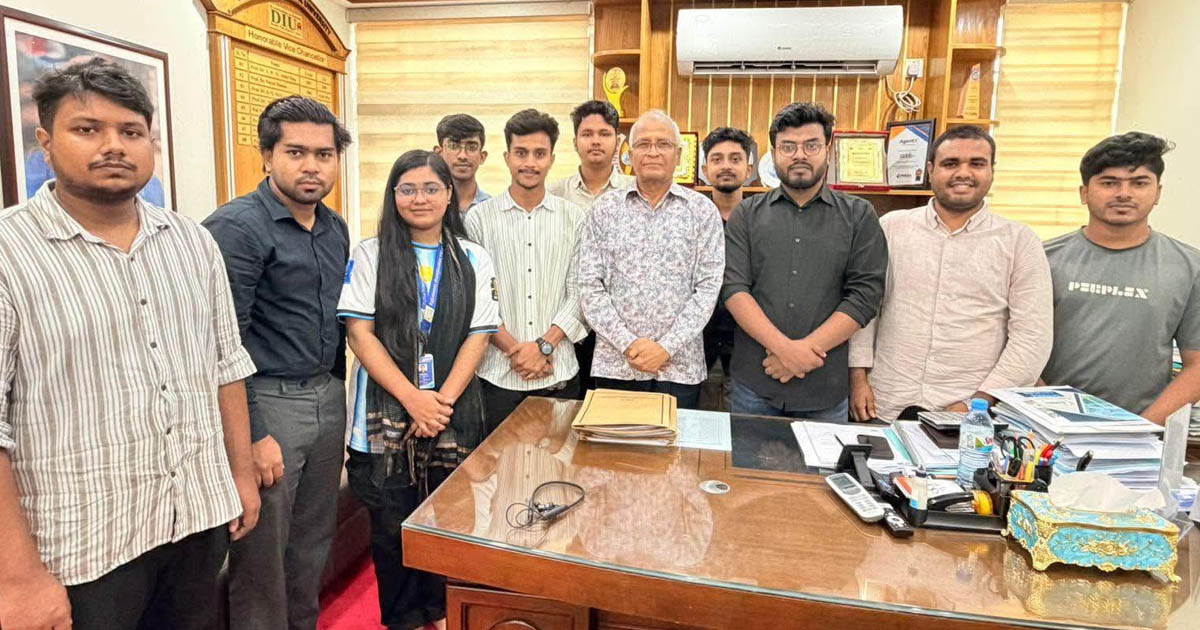 ডিআইইউ উপাচার্যের সঙ্গে ডিআইইউসাসের নবনির্বাচিত কমিটির সৌজন্য সাক্ষাৎ