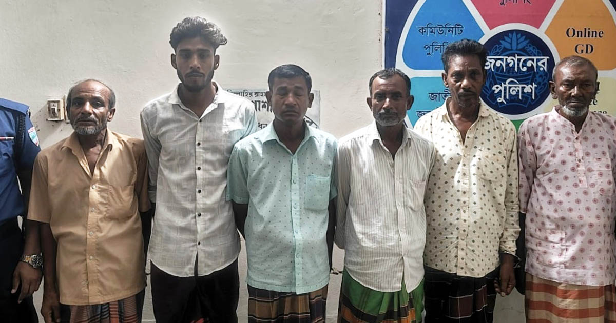 যশোর শার্শায় বিশেষ অভিযানে সাজাপ্রাপ্ত ৬ আসামি গ্রেপ্তার