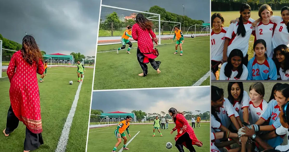 গোল করে বাঁ পায়ের জাদু দেখালেন জাইমা রহমান