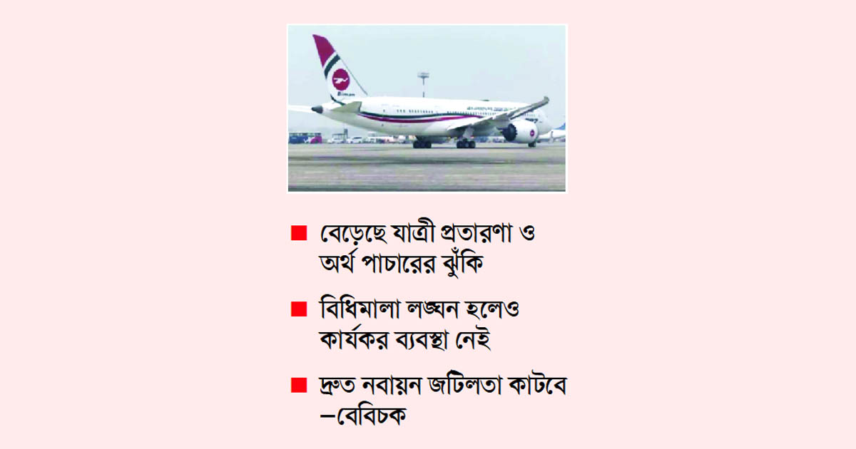 লাইসেন্সহীন জিএসএ কার্যক্রমে ঝুঁকিতে বিমানযাত্রী