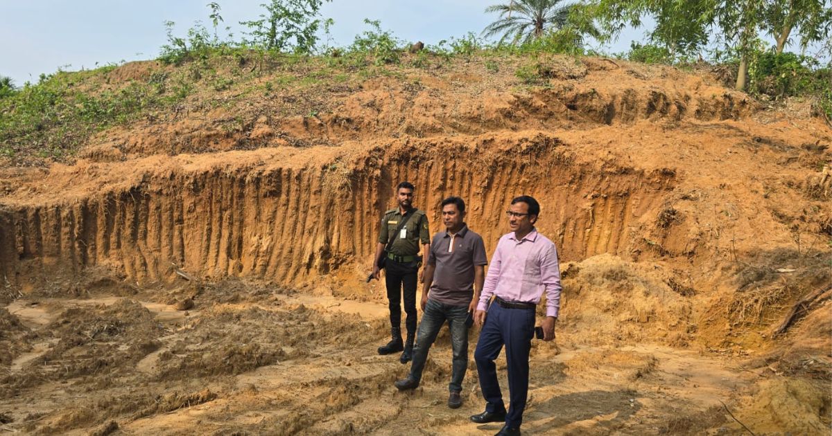 নবীগঞ্জে অবৈধভাবে মাটি কাটার দায়ে দেড় লাখ টাকা অর্থদণ্ড